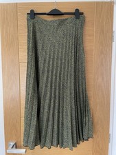 Zara Multicoloured Pleated Midi Skirt Size Large New