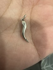 Vintage Silver Italian Horn Pendant/charm