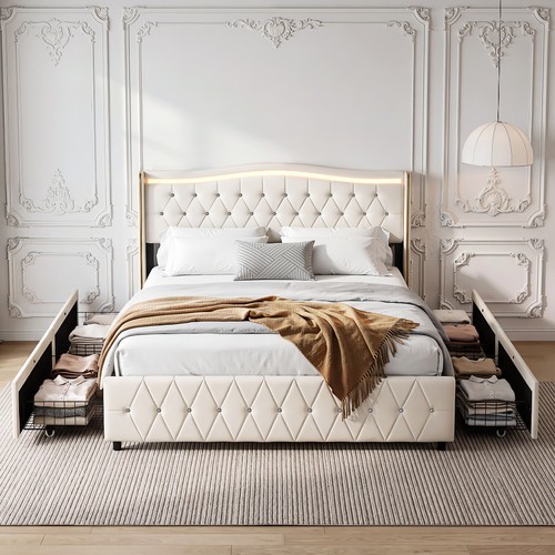4ft6 double led - double, chesterfield