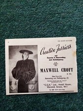 B9L Ephemera 1940's advert maxwell croft furriers axtell house 