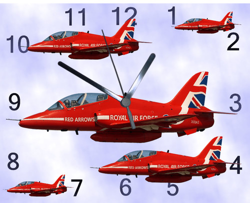 Red arrows wall hanging clock - wall,