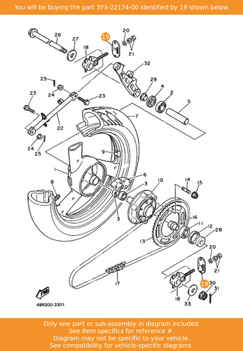 Yamaha end 3yx 22174 - end, 3yx-22174-00