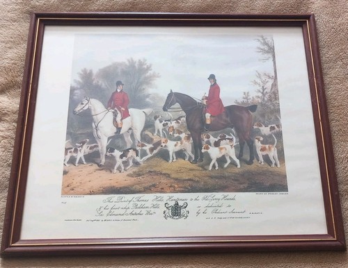 Framed hunting print william - hunting,