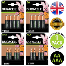Duracell Rechargeable Batteries AA AAA Ultra Plus NiMH Duralock Pre Stay Charge