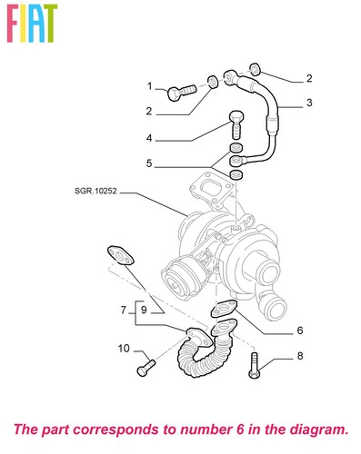 Genuine fiat turbo oil return - genuine,