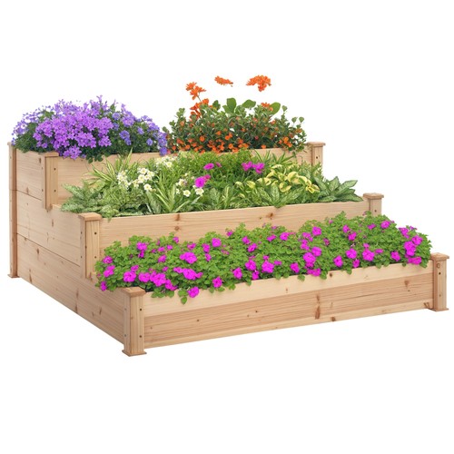 Outsunny wooden raised bed - outsunny,