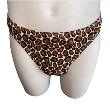 Men’s1X Pack Leopard LowWaist ,Breathable Brown Multi Thong /underwear SZ L New