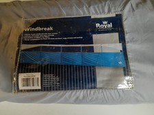 Two Royal Leisure 5 panel camping or caravaning windbreaks.