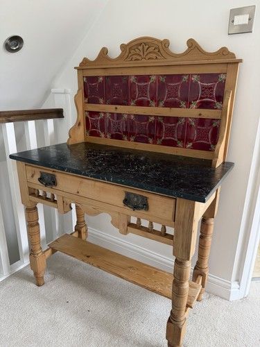 Antique wooden washstand - antique,