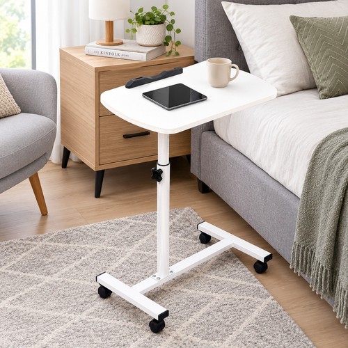 Tiltable overbed table - table, height
