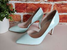 WOMENS FAITH CLIFF UK 3 EU36 LIGHT GREEN PATENT HIGH STILETTO HEEL D'ORSAY SHOES