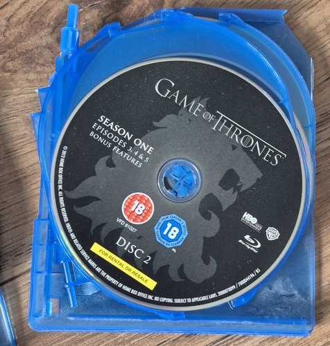 Game thrones blu ray discs - of,
