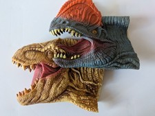 2 Dinosaur T-Rex Dilpophosaurus Soft Rubber Hand puppets for children