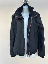 LADIES SUPERDRY WINDCHEATER INTERNATIONAL BLACK/PINK LARGE 40 INCH CHEST HOODED