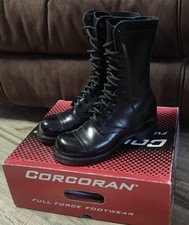Corcoran 1515 Jump Boots Women's 6.5 W Black Leather "10" Made In USA Military 