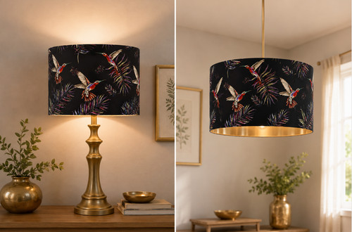 Velvet lampshade william - lampshade,