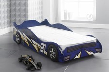 No 21 Single 3ft Blue Novelty Racing Car Bed