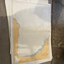 Bay Of Biscay Nautical Sea Chart Wall /Map 1104  Printed In 1972