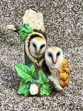 VINTAGE OWLS ORNAMENT FIGURINE THE LEONARDO COLLECTION FINE PORCELAIN