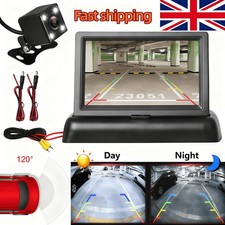 Rear View Reversing Camera Kit HD Night Vision Monitor Parking Car Van Truck Bus