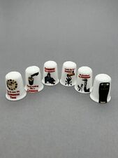 Guinness advertising English fine bone china thimbles full set of six