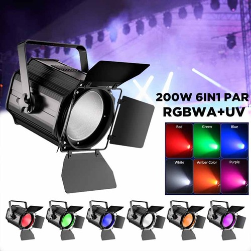 200w rgbwa 6in1 led par - 200w, uv