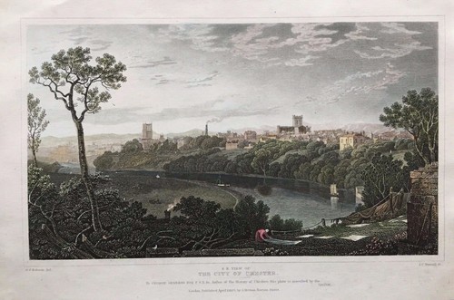 1827 antique print view - 1827,