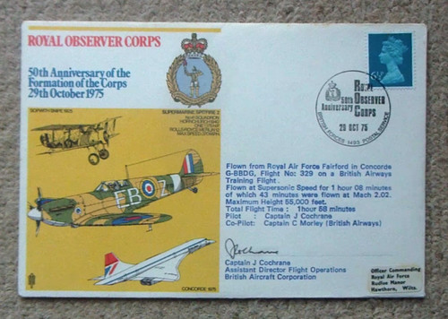 Scarce concorde flown cover - concorde,