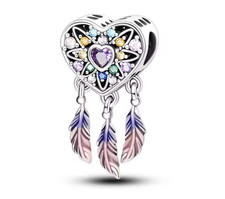 S925 sterling silver charm - silver, for