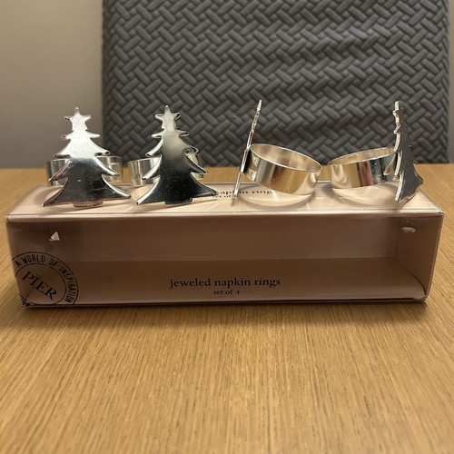 Christmas tree napkin rings - christmas,