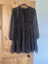Boohoo Leopard Print Smock Dress Size UK 16