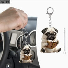 Pug Keychain Dog Novelty