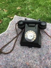 Vintage GPO Black Bakelite Dial Telephone