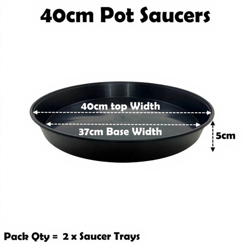 40cm plant pot saucer black - plant,