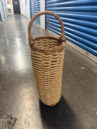 Vintage wicker umbrella stand - vintage,