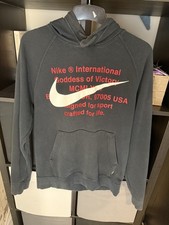 Nike Hoodie International Goddess of Victory Pull Over Hoodie Size S Black