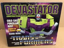 Transformers Hard Hero Devastator Cold Cast Porcelain Bust, RARE & BOXED