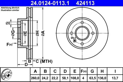 Brake disc vented - disc,