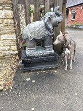 Stone Garden Large Ganesh Buddha Elephant Praying Statue Ornament