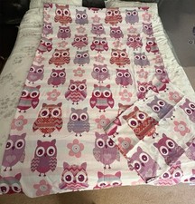 Single Duvet Cover & Pillowcase. Owl Print. Cotton mix.