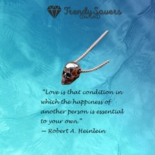 Silver Black Gothic Skull Necklace Leather Chain Pendant Sterling Silver Plated