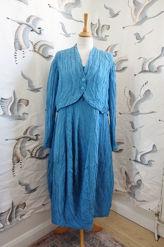 Grizas blue linen silk - blue, &