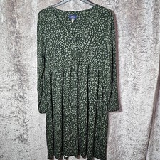Joules smock dress green