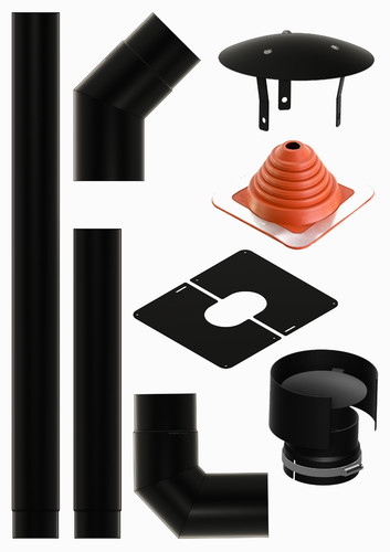 Single wall stove - stove, pipe