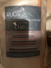 Next Stripe 100% Wool Rug New