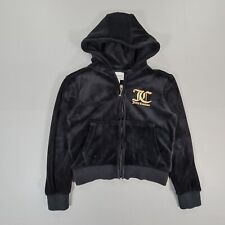 Juicy Couture Kids Girls Tracksuit Jacket Black 8- 9 Years Velvet Hooded