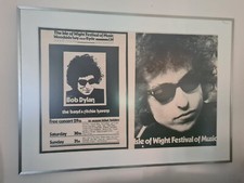 Original ISLE OF WIGHT FESTIVAL 1969 concert poster BOB DYLAN RARE Ex Condition
