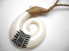 31MM CARVED WATER BUFFALO BONE