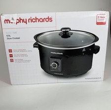 Morphy Richards Easy Time 6.5L Slow Cooker, Large Family Size Crock Pot - 461021