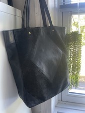 Becksondergaard Leather And Suede Black Tote Bag Vintage